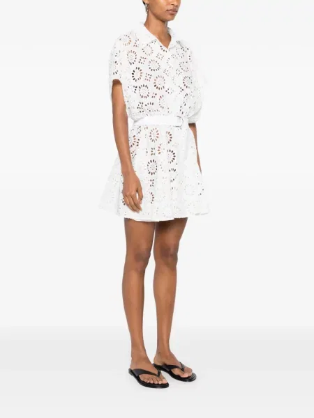 Rochie Norma Kamali cu broderie alb
