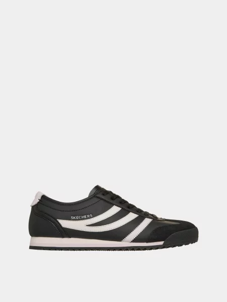 Кожаные повседневные кроссовки Skechers черные