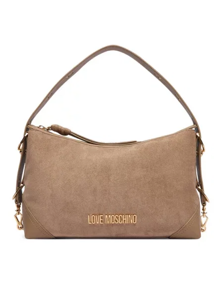 Geantă Love Moschino din piele bej