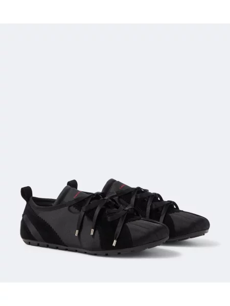 Sneakerși Simone Rocha din piele de căprioară negru