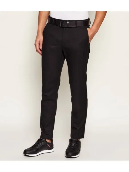 BOSS ORANGE Pantaloni chino | Tapered fit negru