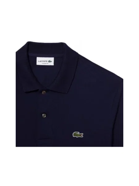 Koszulka polo Lacoste z długim rękawem niebieska