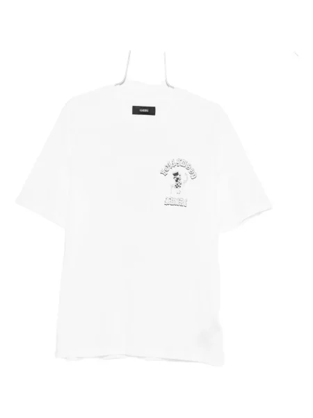 Tricou Amiri cu imagine alb