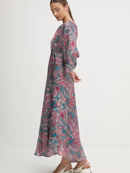 Hoss Intropia sukienka maxi rozkloszowana niebieski