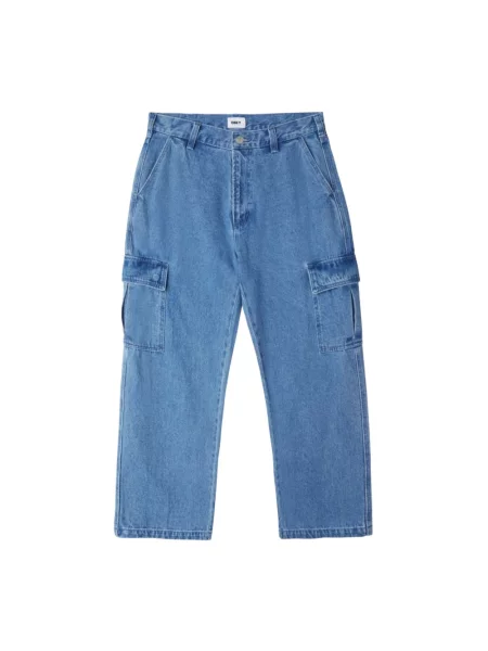 Spodnie cargo Obey niebieskie