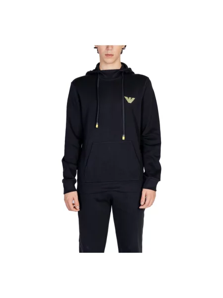 Bluza z kapturem Emporio Armani z kapturem czarna