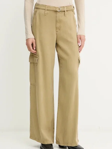 Levi's pantaloni BAGGY DAD CARGO lat medium waist verde