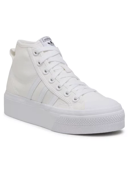 Tenisice s vezicama Adidas Originals s platformom bijela