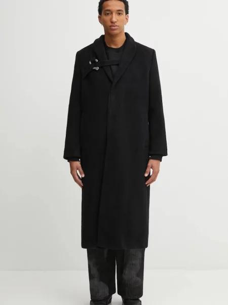 Vlněný kabát Heliot Emil černá