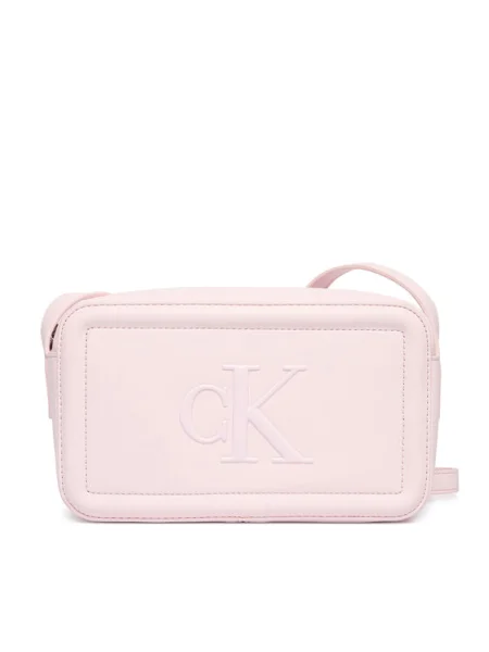 Calvin Klein geantă crossbody pentru femei cu imitație de piele roz