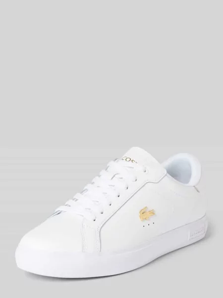 Sneakersy z naturalnej skóry bydlęcej Lacoste białe
