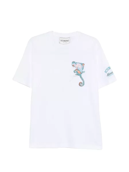 Tricou Iceberg cu broderie alb