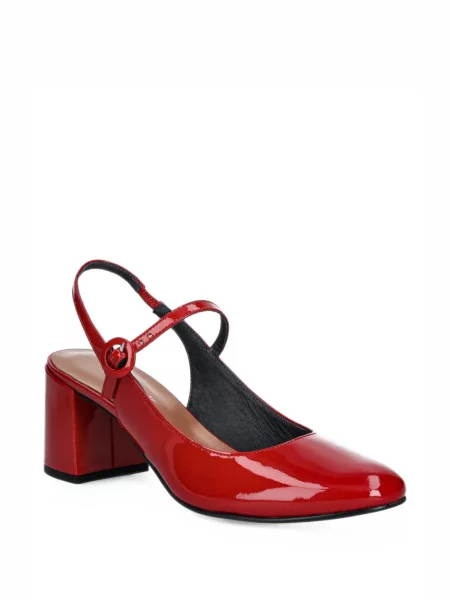 Pantofi cu toc Jonak Paris slingback roșu