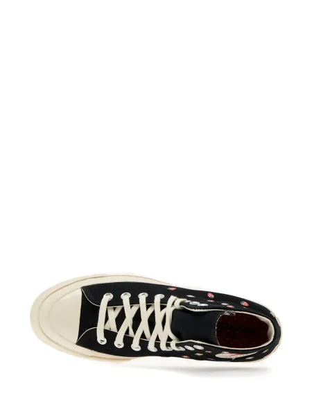 Tenisice Converse s vezom s cvjetnim printom s platformom crna