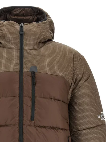 Geacă cu puf The North Face cu glugă maro