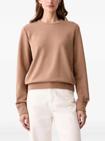 Hanorac crewneck Colmar cu decolteu rotund cu autograf maro
