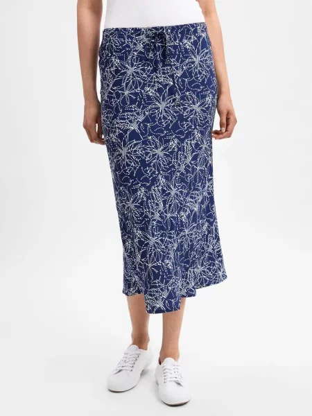 Marie Lund Letnia spódnica Kobiety wzorzysty 34 niebieski