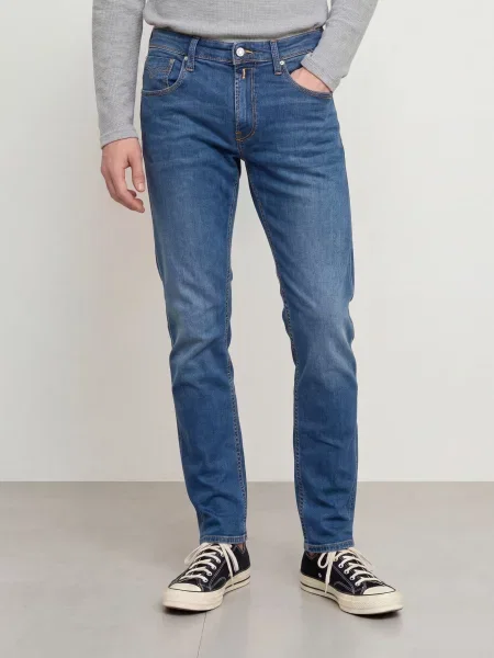 Replay Jeansy O Kroju Slim Fit blau niebieskie