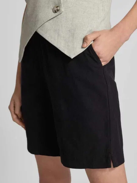 Szorty o kroju relaxed fit z elastycznym pasem model ‘Cissie’ Soyaconcept czarne