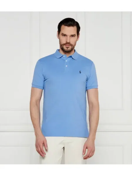 POLO RALPH LAUREN Tenisz póló | Custom slim fit | stretch mesh kék