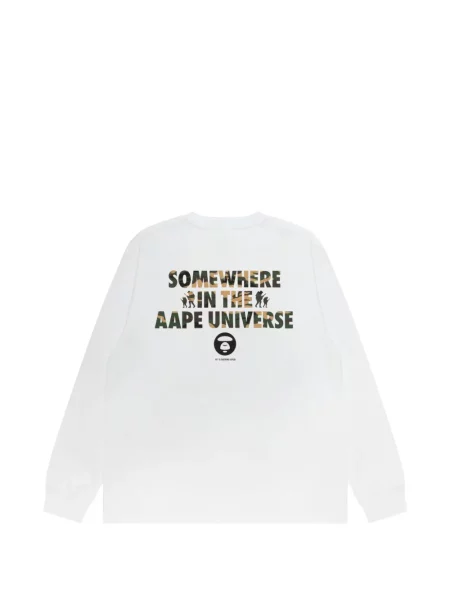 Μπλούζα Aape By *a Bathing Ape® με σχέδιο παραλλαγής λευκό