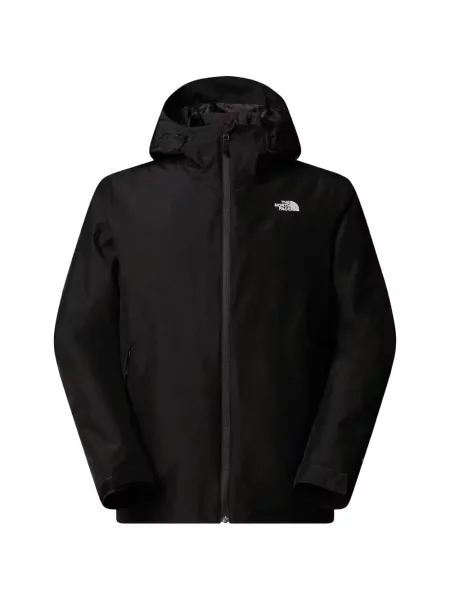 Geacă The North Face cu glugă cu imagine negru