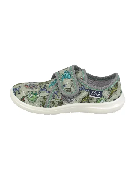 BECK Papuci de casă Saurier indigo verde / kaki gri