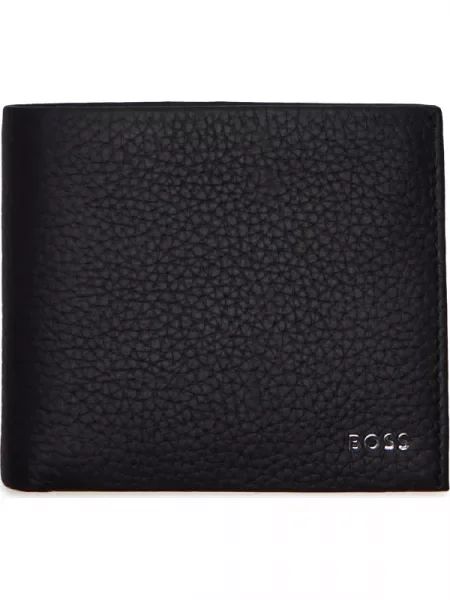 BOSS BLACK Bőr pénztárca New fekete