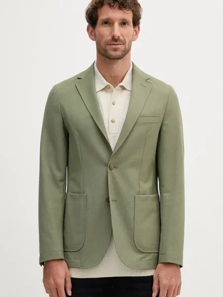 Suknjič s primesjo volne BOSS zelena