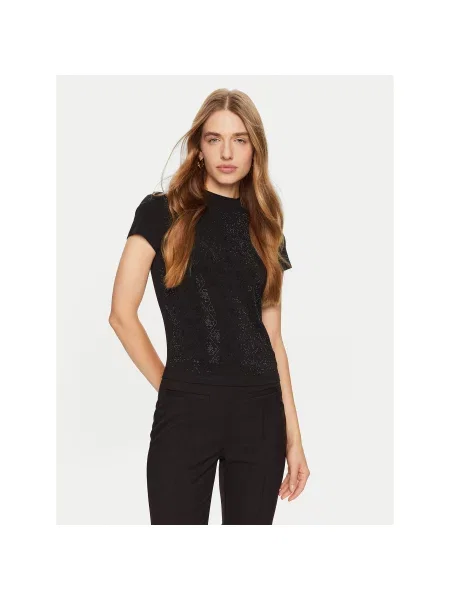 Guess T-Shirt Slim Fit μαύρο