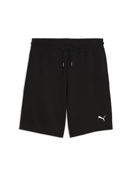 Szorty Essentials Elevated Material o luźnym kroju PUMA czarne