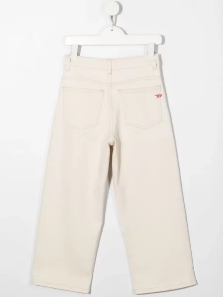 Szerokie jeansy dziecięce Diesel białe