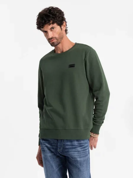 Strečová mikina Ombre Clothing zelená