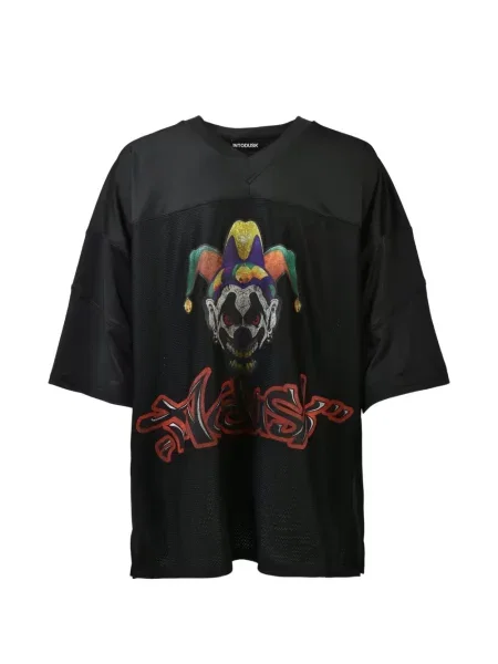Tricou Intodusk cu imagine cu decolteu în V negru