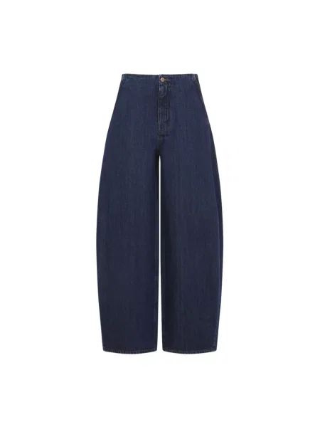 Szerokie jeansy Jil Sander niebieskie