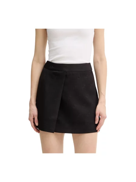 Spódnica mini Armani Exchange z logo czarna