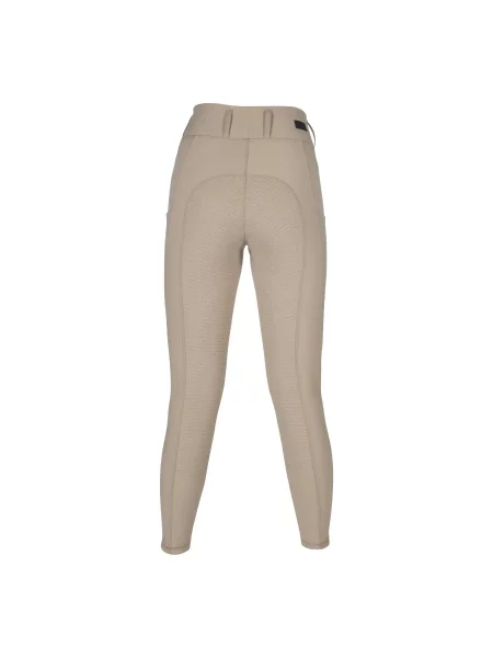 Legginsy jeździeckie z pełną przyczepnością HKM Jil High Waist beżowe