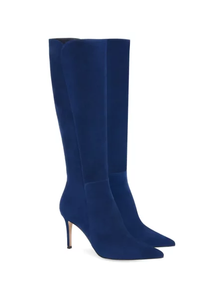 Botine Gianvito Rossi din piele de căprioară albastru