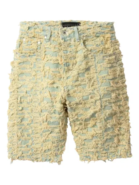 Pantaloni scurți din denim Who Decides War zdrențuiți albastru