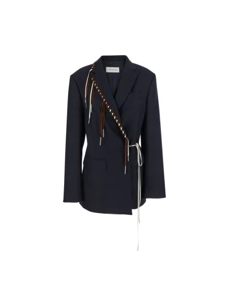 Marynarka Dries Van Noten wełniana niebieska