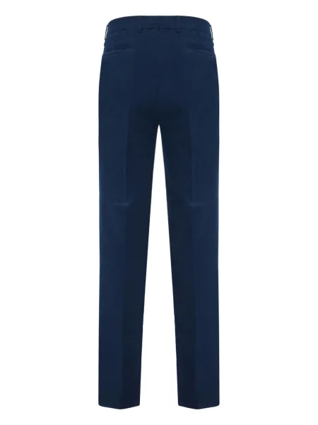Pantaloni Brunello Cucinelli de catifea cord albastru