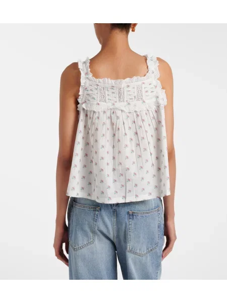 Top Dôen cu model floral din dantelă
