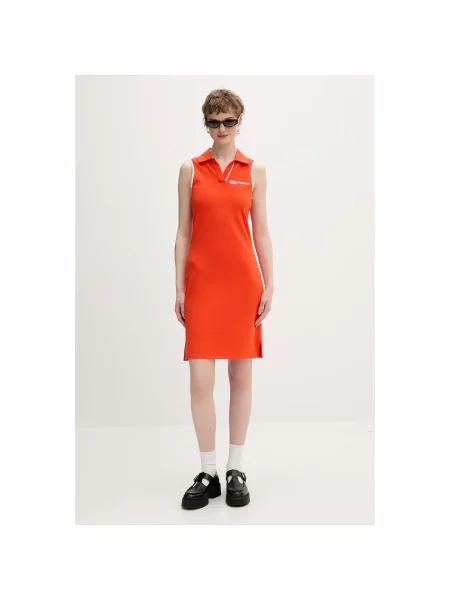 Sukienka mini Karl Lagerfeld z logo pomarańczowa