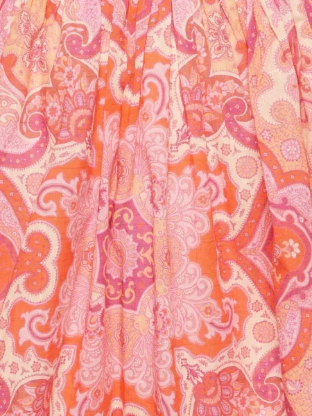 Rochie mini Zimmermann cu imagine cu model paisley roz