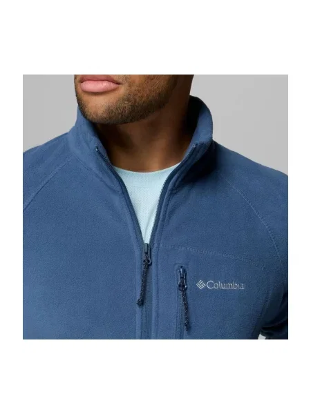 Fleece cipzáras melegítő felső Columbia kék