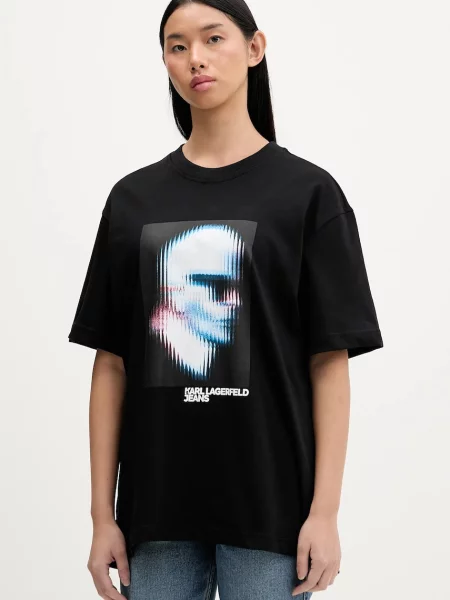 Karl Lagerfeld Jeans tricou din negru