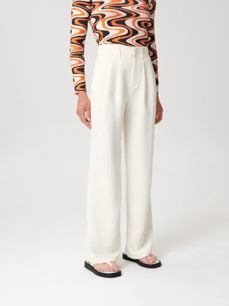 Штани high waist loose нюдовий