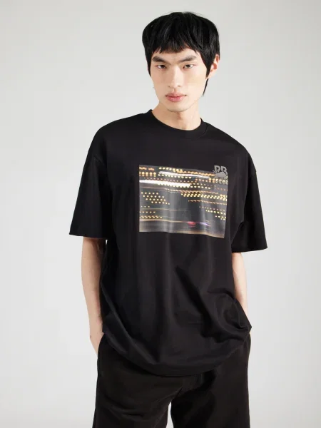HUGO Tricou Daveley_RB Negru alb