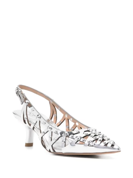 Pantofi cu toc Ash slingback argintiu