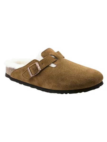 Birkenstock Klapki Boston Vl/Sheraling brązowy